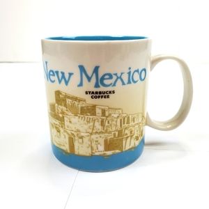 STARBUCKS NEW MEXICO Coffee Mug 16oz Icon Series 2012 Blue Hot Air Balloon